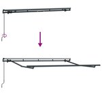 vidaXL Cadre de Store Réttractable à Opération Manuelle 3x2 cm Métal