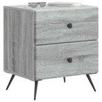 vidaXL Cabinet de chevet 2 pièces Sonoma gris 43 x 34 5 x 47 5 cm