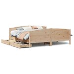 vidaXL Cadre de lit sans matelas 200x200 cm bois massif de pin