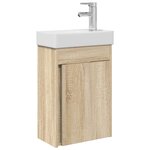 vidaXL Meuble de salle de bain avec robinet Chêne Sonoma
