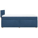 vidaXL Sommier à lattes de lit avec matelas Bleu 90x190 cm Tissu