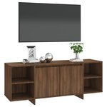 vidaXL Meuble TV chêne marron 130x35x50 cm bois d'ingénierie