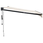 vidaXL Auvent rétractable automatique crème 3 5x2 5 m