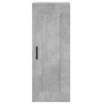 vidaXL Buffet haut Gris béton 34 5x34x180 cm Bois d'ingénierie
