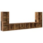 vidaXL Meuble TV 4 Pièces Bois ancien 37 x 35 x 107.5 cm Bois stratifié