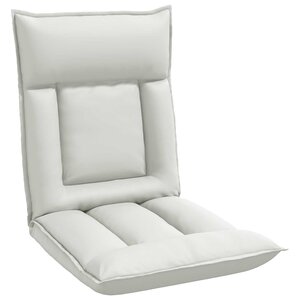 vidaXL Fauteuil de sol ajustable Blanc Simili cuir