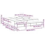 vidaXL Cadre de lit avec rangement Chêne Sonoma 236 5 x 180 x 31 5 cm