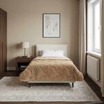 vidaXL Duvet complet toute l'année Matelassé Taupe 135 x 200 cm
