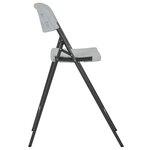 vidaXL Chaises de bar pliables lot de 2 PEHD et acier Blanc