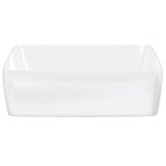 vidaXL Lavabo blanc 48x37x13 cm céramique rectangle