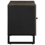 vidaXL Meuble TV noir 105x33x46 cm bois massif de manguier