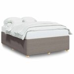 vidaXL Cadre de lit sans matelas taupe 140x190 cm tissu