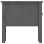 vidaXL Table d'appoint Gris 50x50x49 cm Bois massif de pin