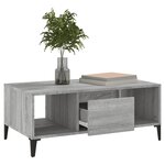 vidaXL Table basse Sonoma gris 90x50x36 5 cm Bois d'ingénierie