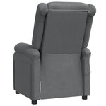 vidaXL Fauteuil de massage Anthracite Similicuir