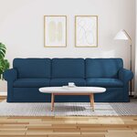 vidaXL Canapé Bleu 215 x 82 x 80 cm tissu