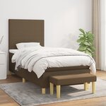 vidaXL Sommier à lattes de lit avec matelas Marron foncé 80x200 cm