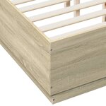 vidaXL Cadre de lit chêne sonoma 140x190 cm bois d'ingénierie