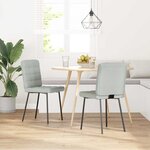 vidaXL Chaises à manger lot de 2 Gris clair Velours