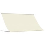 vidaXL Auvent rétractable crème 300x150 m tissu et acier