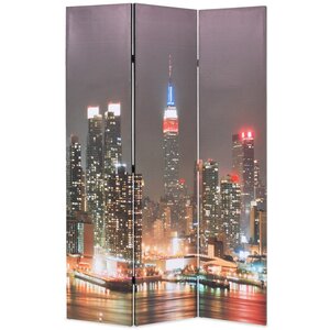 vidaXL Cloison de séparation pliable 120x170 cm New York la nuit