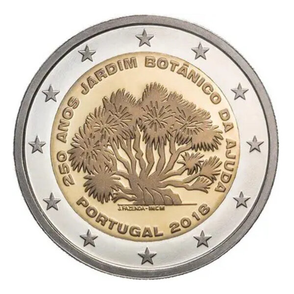 2 euros commémorative Portugal 2018 - Jardin Botanique d'Ajuda.