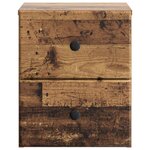 vidaXL Cabinet de chevet mural 2 pc Bois ancien 34 5 x 33 x 40 cm