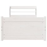 vidaXL Cadre de lit avec tête de lit sans matelas blanc 100x200 cm