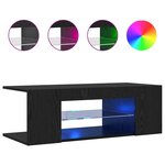 vidaXL Meuble TV Noir 90 x 39 x 30 cm Bois d'ingénierie