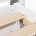 vidaXL Cadre de lit sans matelas blanc 135x190 cm bois de pin massif