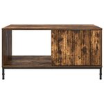 vidaXL Table basse Chêne fumé 90 x 49 x 46 cm Bois d'ingénierie