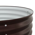 Bac surélevé marron vidaXL 400x80x81 cm en acier galvanisé