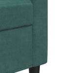 vidaXL Canapé à 3 places Vert foncé 210 cm Velours