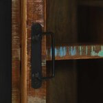 vidaXL Cabinet de Salle de Bain avec porte Bois massif de récupération