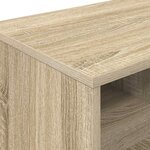 vidaXL Armoire de lit avec étagère 2 Pièces Chêne Sonoma 66 x 33 x 48 cm