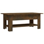 vidaXL Table basse chêne fumé 102x55x42 cm bois d'ingénierie