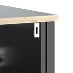 vidaXL Meubles de salle de bain 3 Pièces BERG noir bois de pin massif