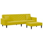 vidaXL Ensemble de canapés 2 Pièces avec coussins jaune velours