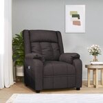 vidaXL Fauteuil inclinable électrique Marron foncé Tissu