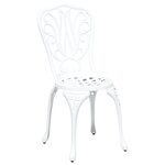 Ensemble de bistro de jardin 3 pièces vidaXL en aluminium blanc