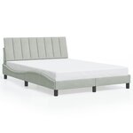 vidaXL Cadre de lit sans matelas gris clair 120x200 cm velours