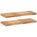 vidaXL Étagères flottantes 2 Pièces 100x30x4 cm acacia massif à l'huile