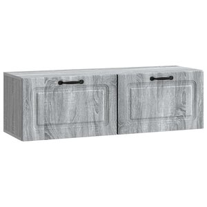 vidaXL Meuble TV mural Sonoma gris 98 x 31 x 30 cm Bois d'ingénierie