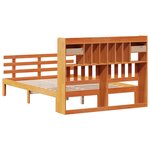 vidaXL Lit bibliothèque sans matelas cire marron 150x200 cm pin massif