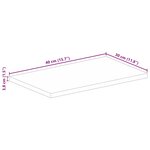 vidaXL Dessus de table 40x30x3 8 cm rectangulaire bois massif d'acacia