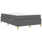 vidaXL Cadre de lit avec matelas Gris foncé 120 x 190 cm tissu