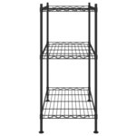 vidaXL Étagère de rangement 3 niveaux 60x35x76 cm noir 150 kg