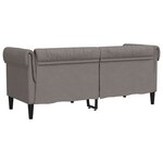 vidaXL Canapé Chesterfield 2 places taupe tissu