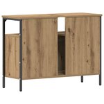 vidaXL Meuble sous-vasque de salle de bain avec porte chêne artisanal