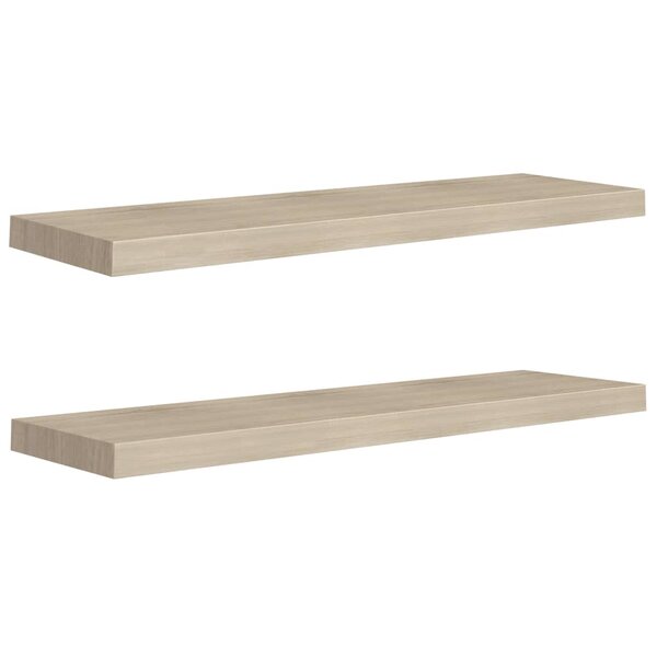 vidaXL Étagères murales flottantes 2 Pièces chêne 90x23 5x3 8 cm MDF